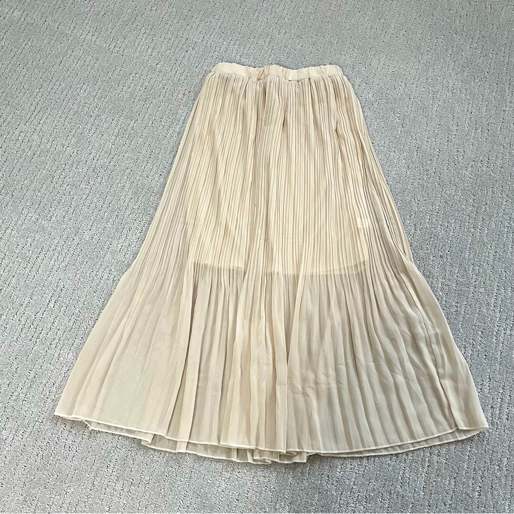 Cream Midi Skirt from Korea